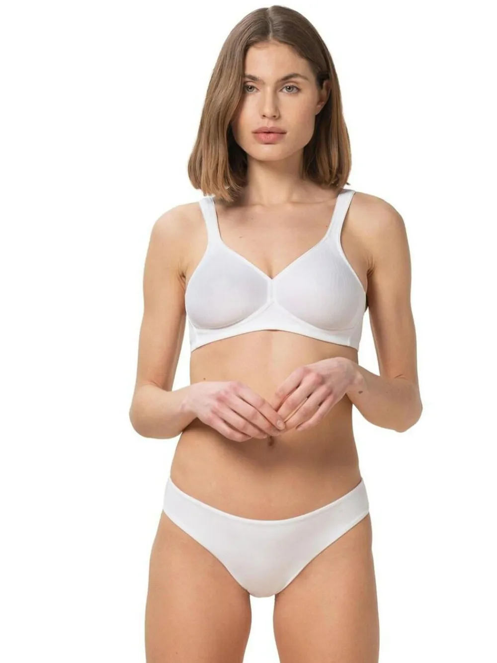Sale Triumph Modern Soft Cotton Non Wired Bra White