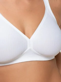 Sale Triumph Modern Soft Cotton Non Wired Bra White
