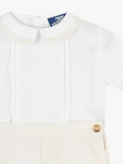 Hot Trotters London Little 100% Cotton Oatmeal/White Rupert Set