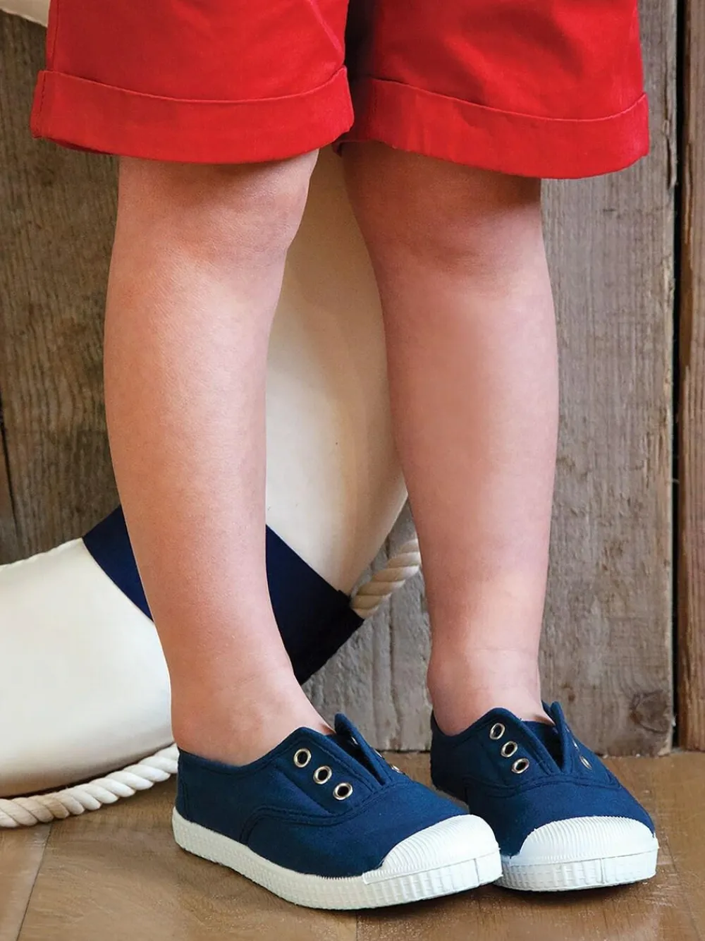 Trotters London Plum Canvas Pumps^ Shoes