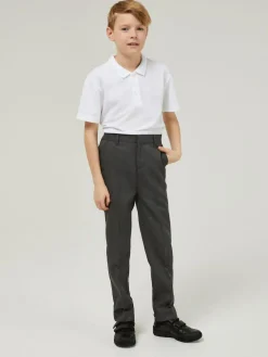 Trutex Boys Slim Leg Grey 2 Pack School Trousers