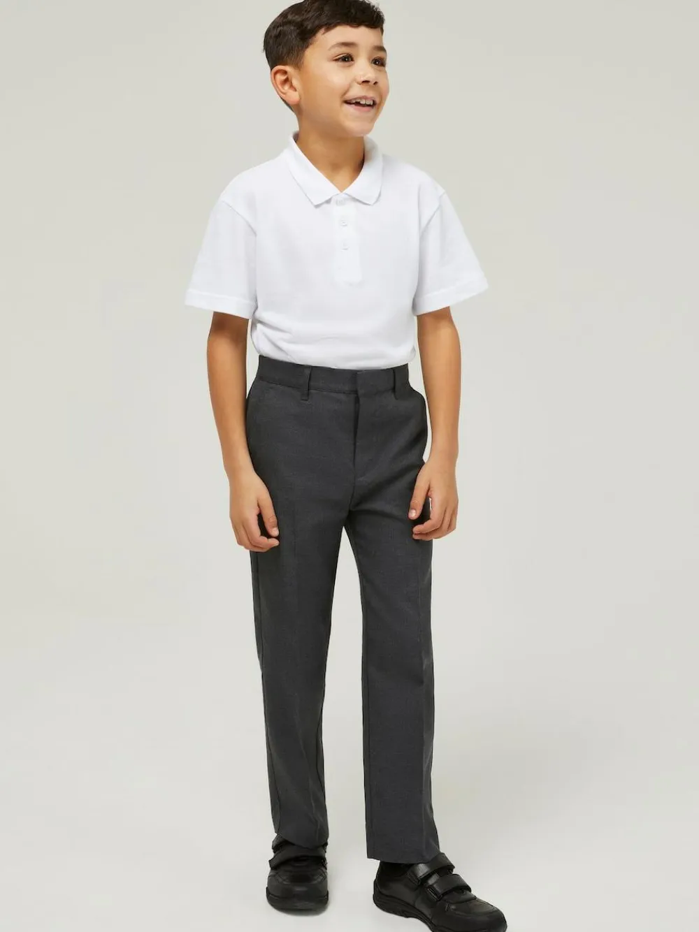 Online Trutex Junior Boys Regular Fit Grey School Trousers