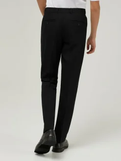 New Trutex Senior Boys Slim Leg Black School Trousers