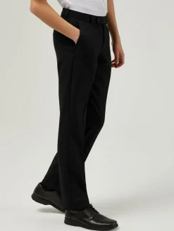 New Trutex Senior Boys Slim Leg Black School Trousers