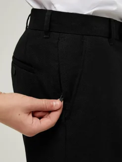 New Trutex Senior Boys Slim Leg Black School Trousers