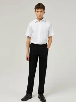 Clearance Trutex Shorter Length Slim Leg Senior Boys Black School Trousers