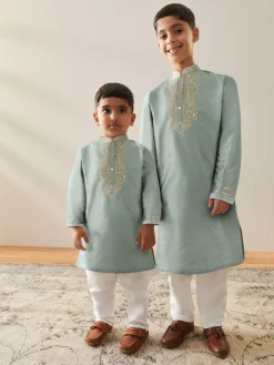 Next Turqouise Blue Eid Kurta (3mths-16yrs)^BOY Shirts|Occasionwear