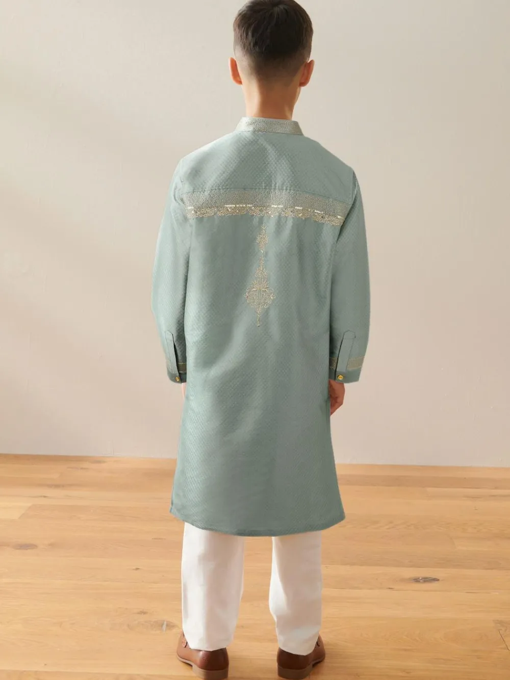 Next Turqouise Blue Eid Kurta (3mths-16yrs)^BOY Shirts|Occasionwear