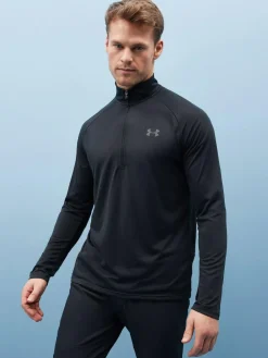 Under Armour Black Tech Quarter Zip Fleece^ Sweatshirts & Hoodies|Sweatshirts & Hoodies