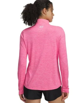 Online Under Armour Pink Tech Twist 1/2 Zip Sweatshirt