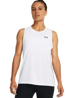 Online Under Armour White UA Tech Tank Solid T-Shirt