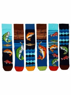 United Odd Socks Blue Pollocks Fishing Socks 3 pack^ Socks|Socks