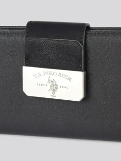 U.S. Polo Assn . Black Womens Romantic Large Card Holder Purse^Women Purses