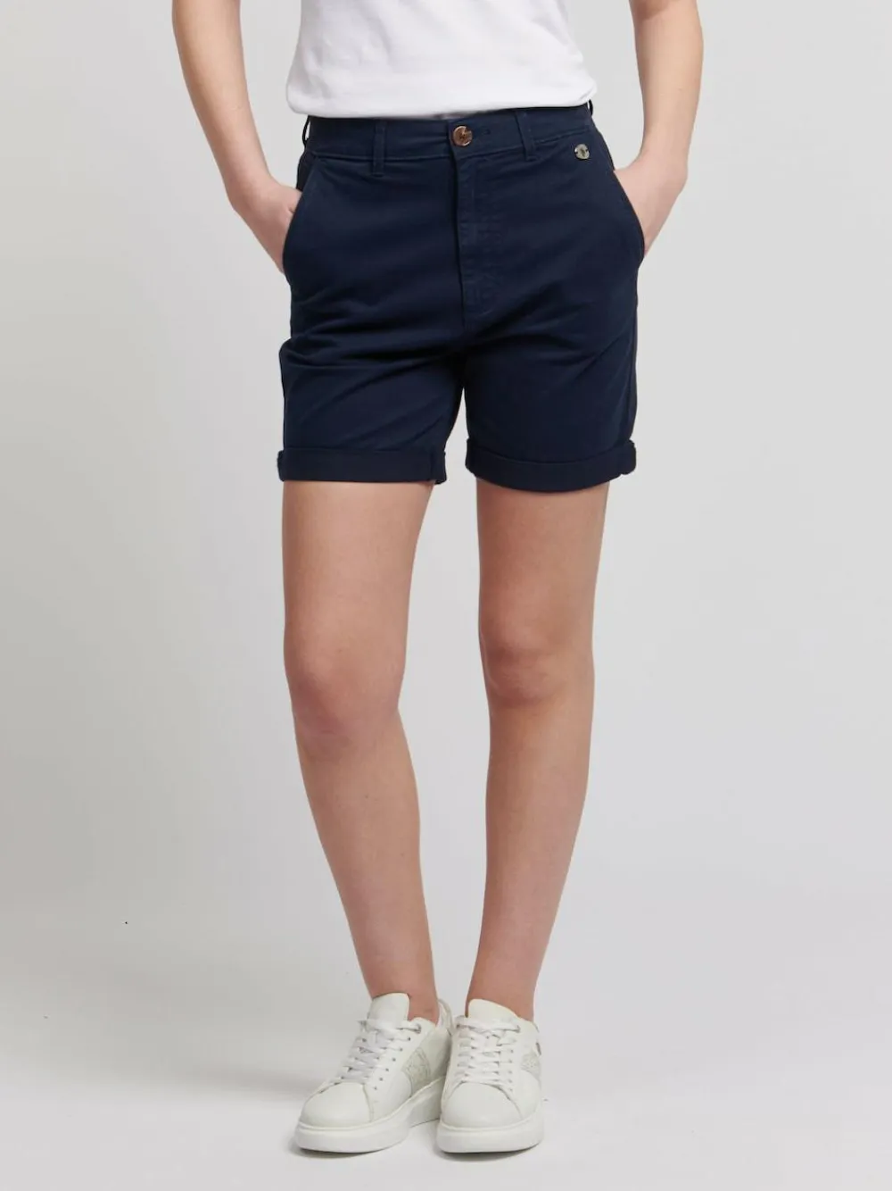 U.S. Polo Assn . Blue Classic Womens Chino Shorts^Women Shorts