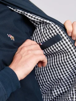 Hot U.S. Polo Assn . Mens 100% Cotton Twill Harrington Jacket Blue