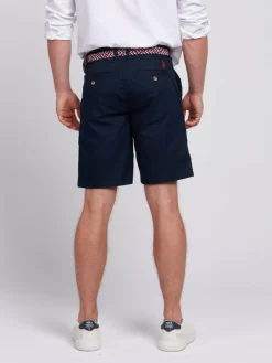 Sale U.S. Polo Assn Mens Linen Blend Chino Shorts Blue