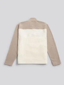 Outlet U.S. Polo Assn Colour Block Micro Funnel Fleece Natural