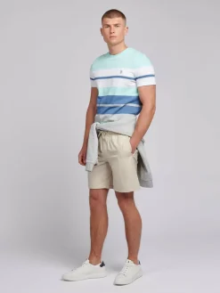 U.S. Polo Assn . Natural Mens Linen Blend Deck Shorts^ Shorts