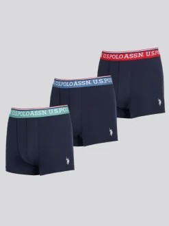Discount U.S. Polo Assn . Trunks 3 Pack Navy