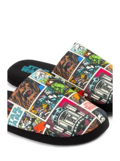 Vanilla Underground Black Mr Men Mr Lazy Slippers