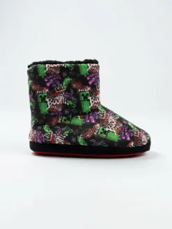 Vanilla Underground Black Minecraft Slipper Boots^BOY Nightwear