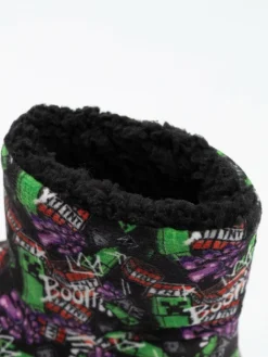 Vanilla Underground Black Minecraft Slipper Boots^BOY Nightwear