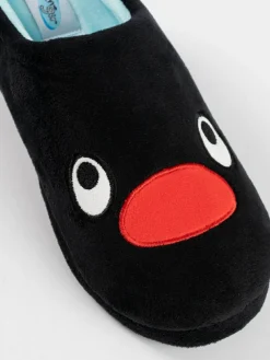 Vanilla Underground Black Pingu Mule Slippers^Women Slippers|All Night & Lounge