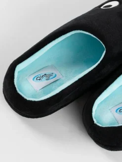 Vanilla Underground Black Pingu Mule Slippers^Women Slippers|All Night & Lounge