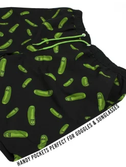 Sale Vanilla Underground Black Mens Rick And Morty Black Swim Shorts