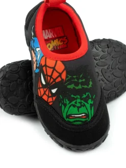 Vanilla Underground Black Kids Marvel Character Aqua Socks