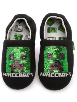 Vanilla Underground Black Minecraft Slippers^BOY Nightwear