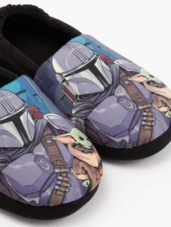 Vanilla Underground Black Mandalorian Winter Slippers^BOY Nightwear