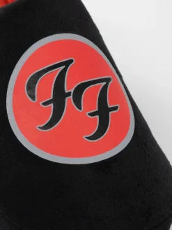 Vanilla Underground Black Foo Fighters Logo Slippers^ Slippers|Slippers