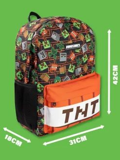 Vanilla Underground Black Minecraft Backpack Set 3 Piece^BOY Bags