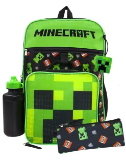 Vanilla Underground Black Minecraft Backpack Set 5 Piece^BOY Bags