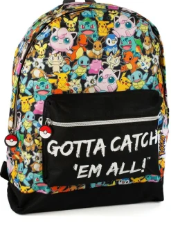 Best Vanilla Underground Black Pokemon Unisex Kids Multi Character Print And Gotta Catch Em All Backpack