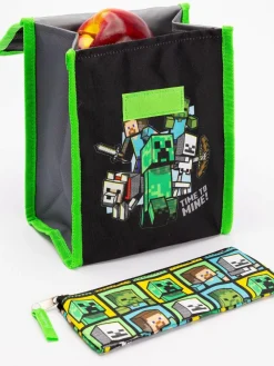 Vanilla Underground Black Minecraft Backpack Set^ Bags