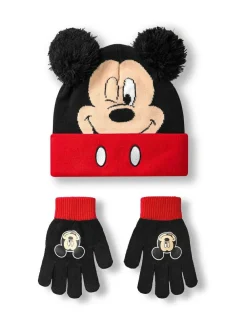 New Vanilla Underground Kids Disney Character Winter Hat And Gloves Set Black Chrome