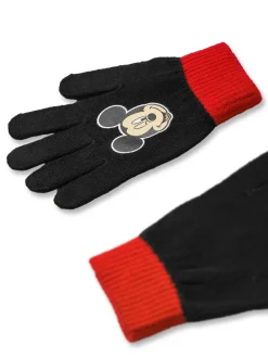 New Vanilla Underground Kids Disney Character Winter Hat And Gloves Set Black Chrome