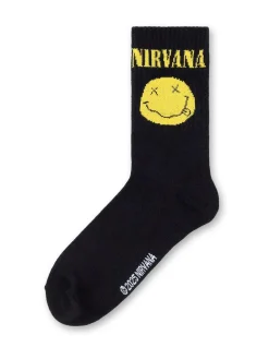 Vanilla Underground Black Mens Nirvana Multicoloured Calf Socks Set of 3^ Socks|Socks