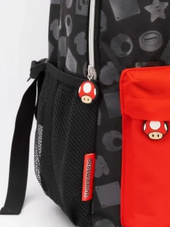 Vanilla Underground Black Super Mario All Over Print Backpack^ Bags
