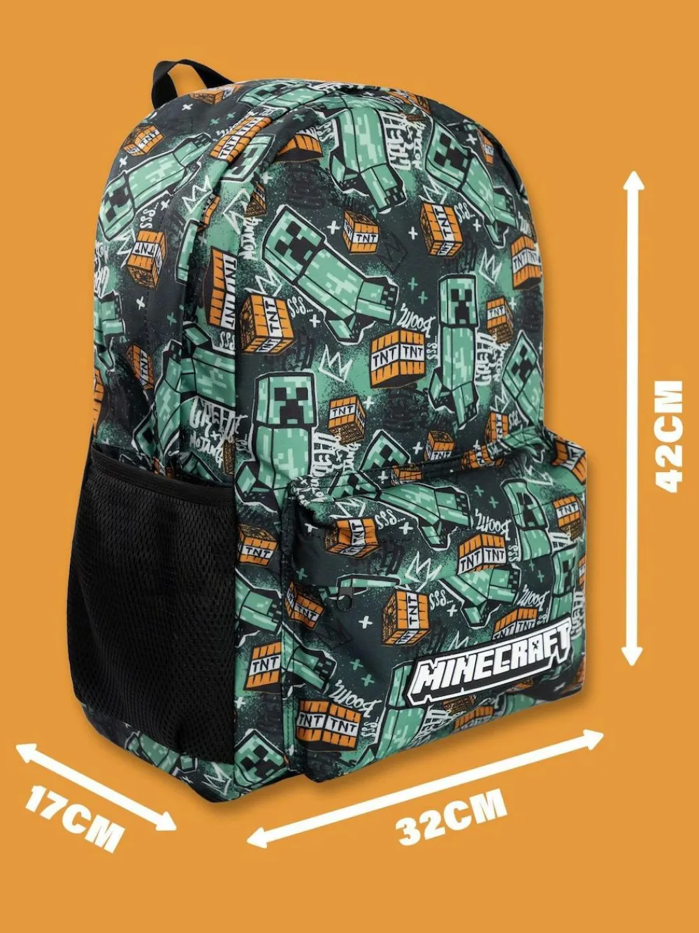 Vanilla Underground Black Minecraft Unisex Kids Multicoloured Backpack