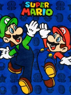 Online Vanilla Underground Blue Super Mario 100% Cotton Character Towel Poncho