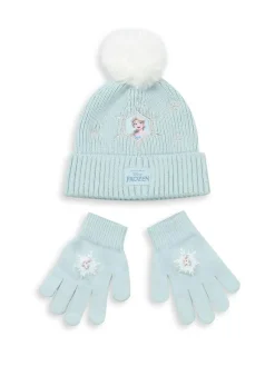 Vanilla Underground Blue Disney Frozen Beanie and Gloves Set^ Hats, Gloves & Scarves