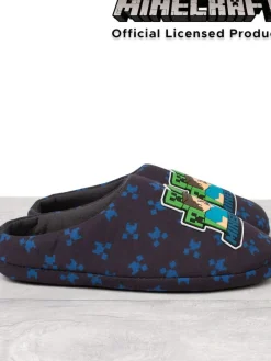 Vanilla Underground Blue Boys Minecraft Slippers^BOY Nightwear