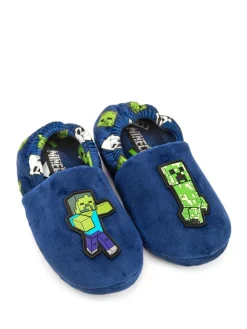 Hot Vanilla Underground Blue Boys Minecraft Slippers
