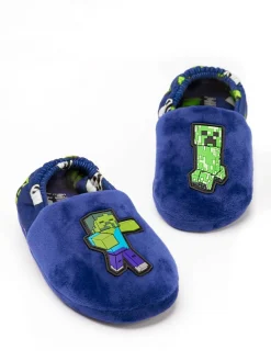 Hot Vanilla Underground Blue Boys Minecraft Slippers