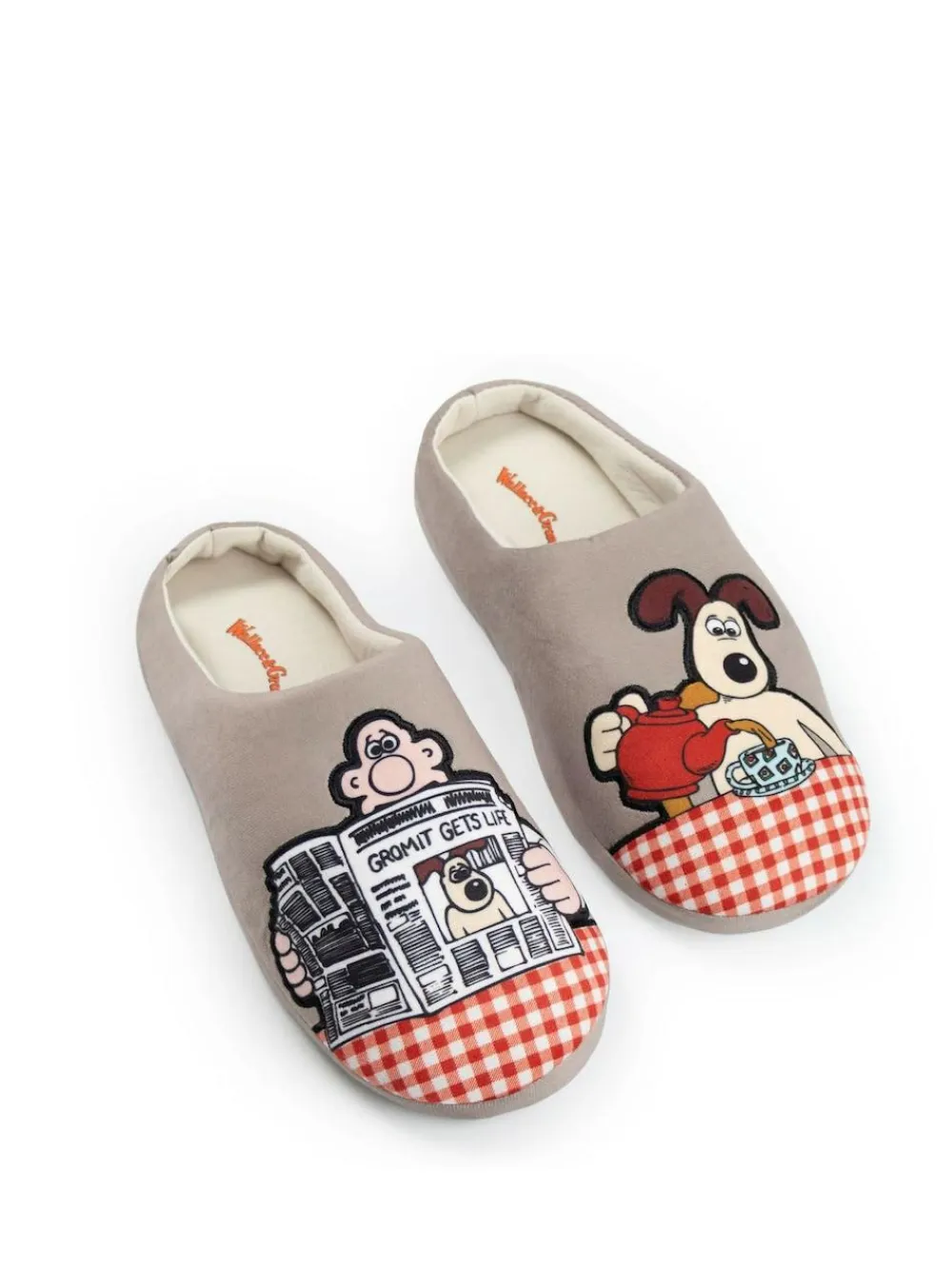 Online Vanilla Underground Brown Wallace And Gromit Multi Character Slippers