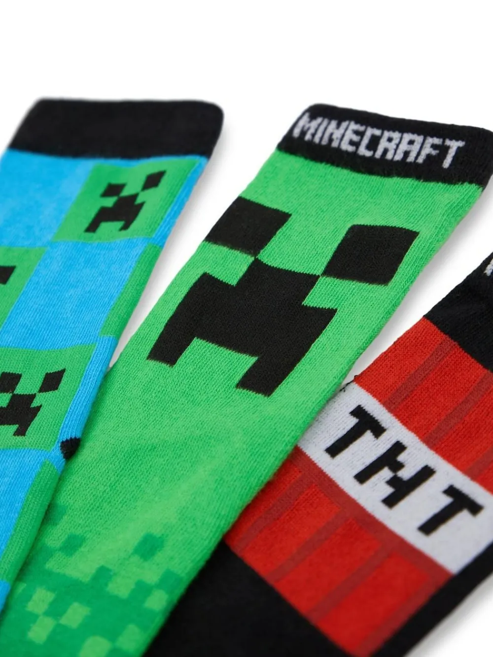 Online Vanilla Underground Minecraft TNT Calf Socks Set of 5 Green