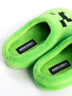 Discount Vanilla Underground Green Boys Minecraft Mule Slippers
